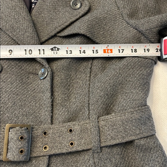 Old Navy Women’s Gray Wool-Blend Double- Breasted  Pea Coat Size L - Picture 4 of 8